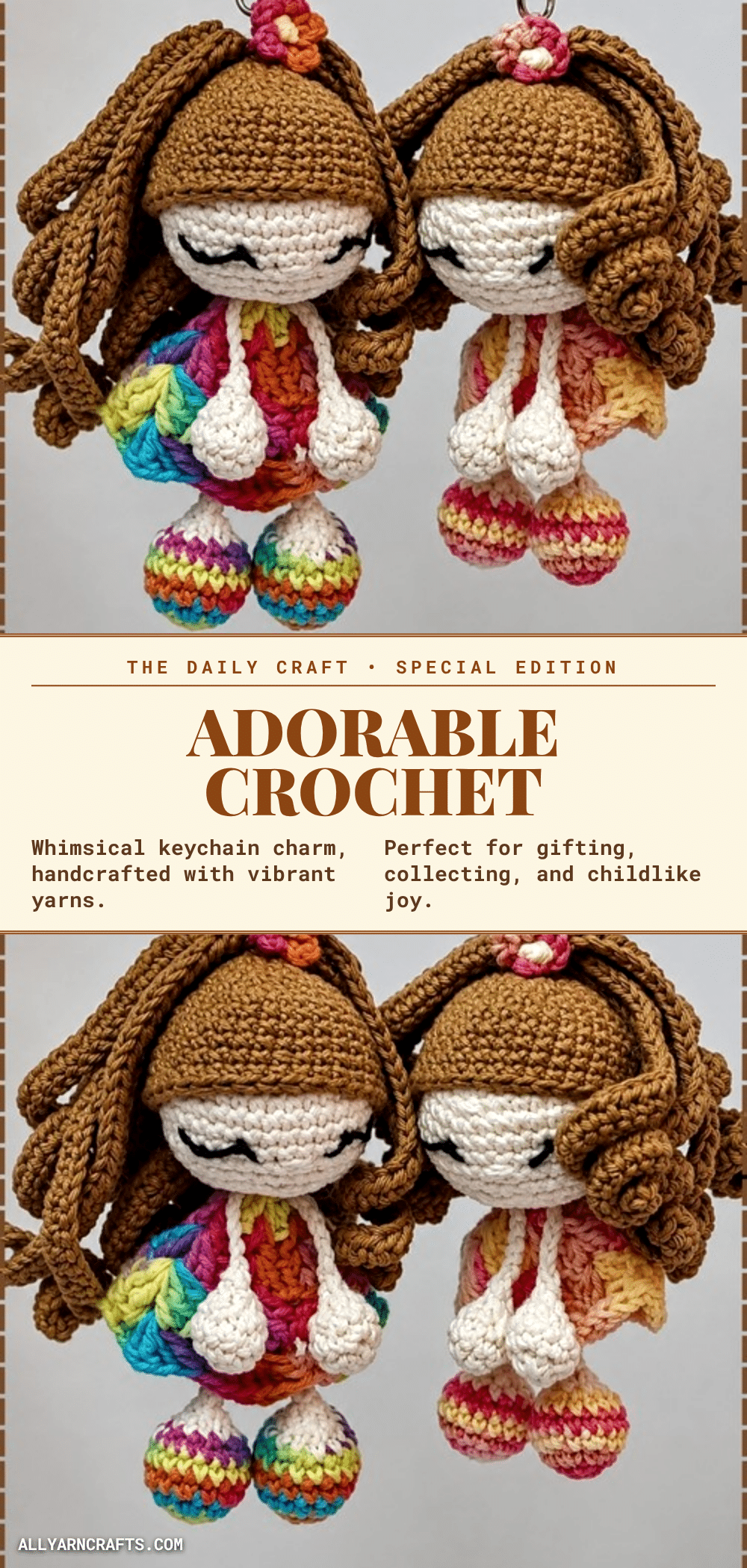 crochet bambolina doll keychain crochet pattern