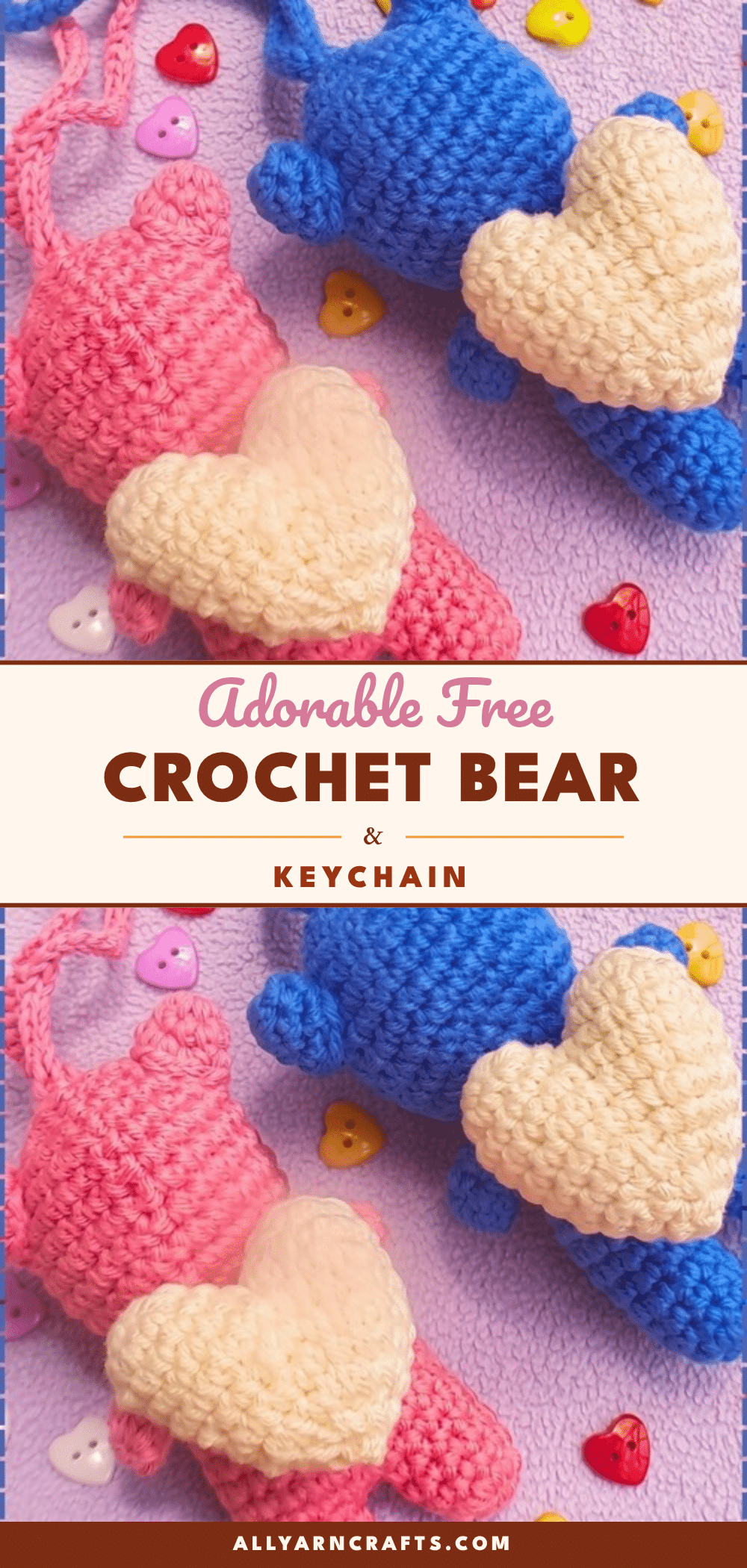 crochet bear keychain crochet pattern