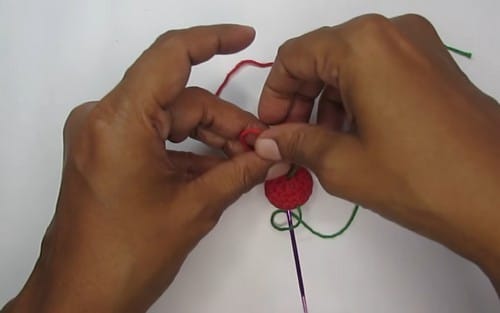 crochet cherry keychain crochet project crochet project detail 4