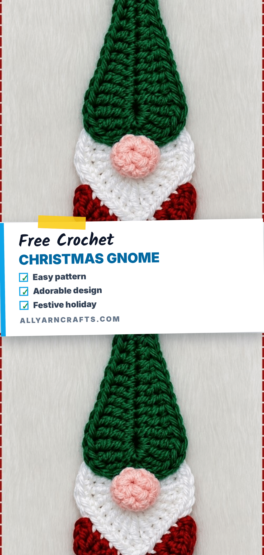 crochet christmas gnome pattern crochet pattern