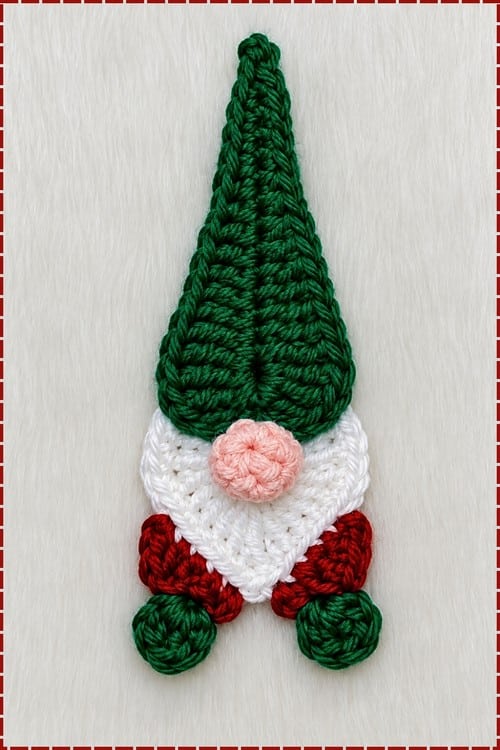 crochet christmas gnome pattern - featured image