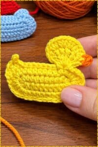 crochet duck hair clip - featured image