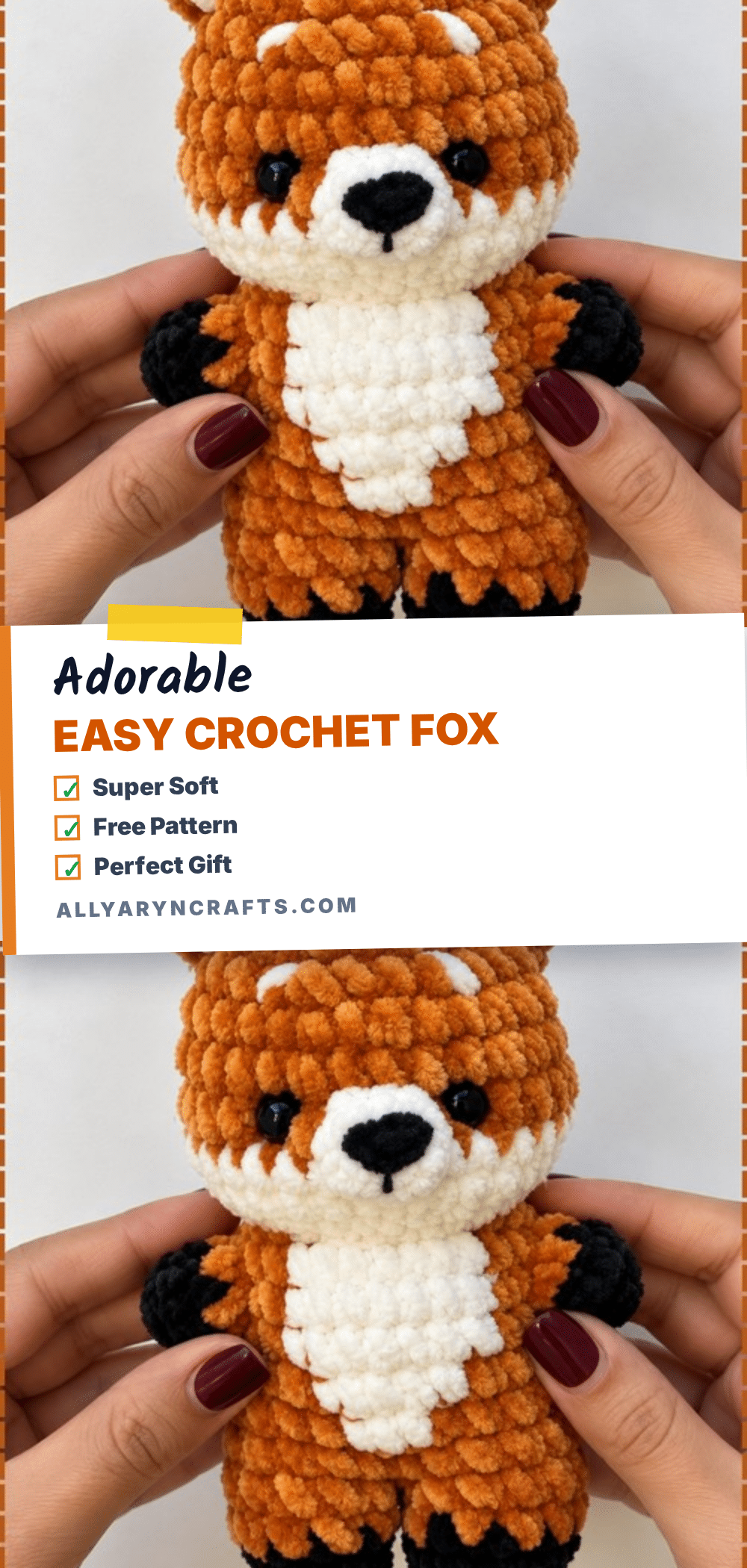 crochet fox plushie pattern crochet pattern