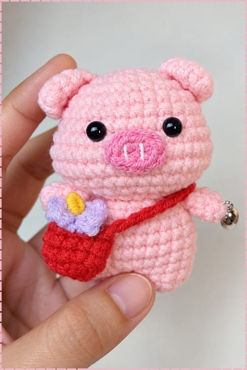crochet pig amigurumi - featured image