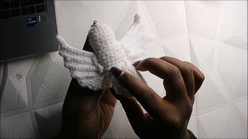 crochet pigeon keychain crochet project crochet project detail 4