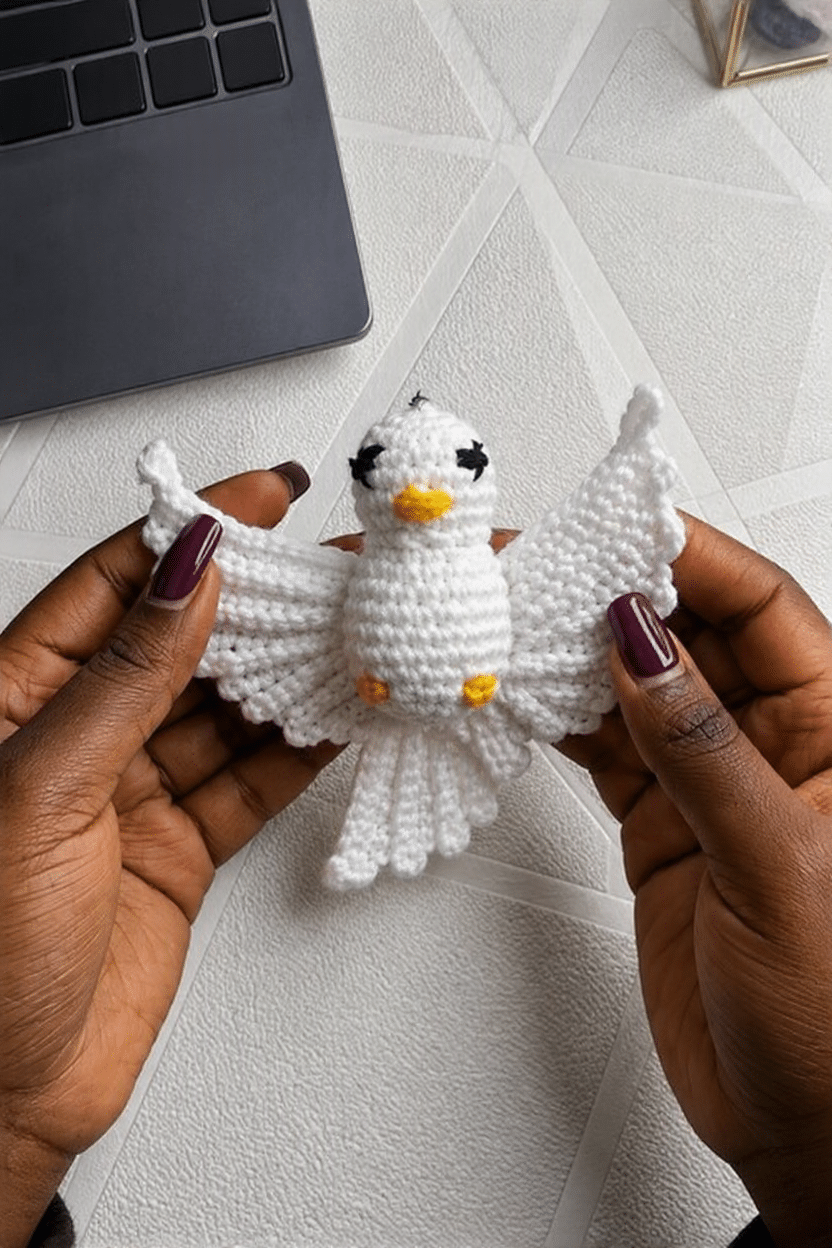crochet pigeon keychain pattern crochet project crochet project detail 2