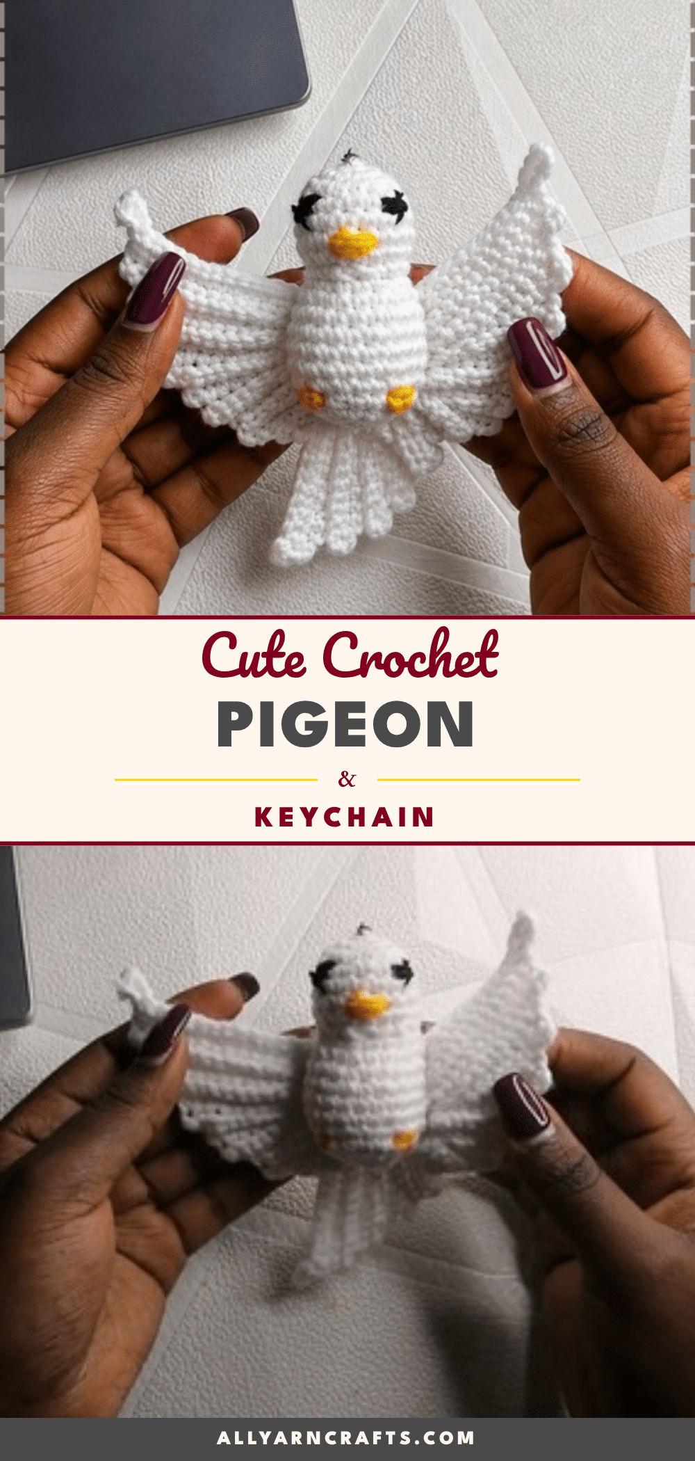 crochet pigeon keychain pattern crochet pattern