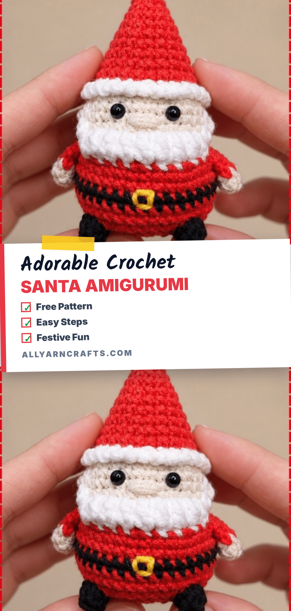 crochet santa amigurumi crochet pattern