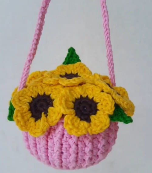 crochet sunflower pot crochet project crochet project detail 2