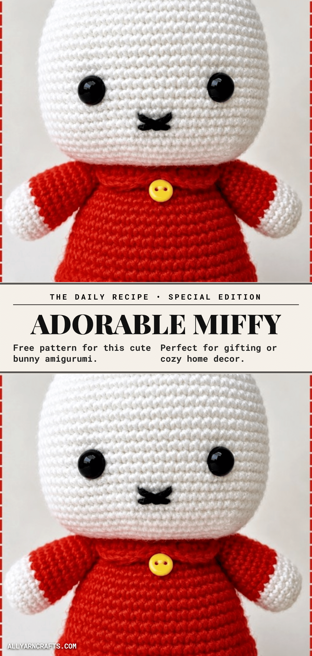 Miffy Bunny Amigurumi crochet pattern