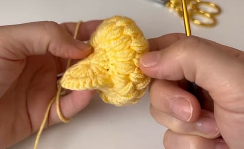 mini yellow chick amigurumi keychain crochet project crochet project detail 2