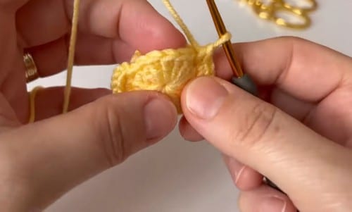 mini yellow chick amigurumi keychain crochet project crochet project detail 3