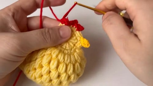 mini yellow chick amigurumi keychain crochet project crochet project detail 5