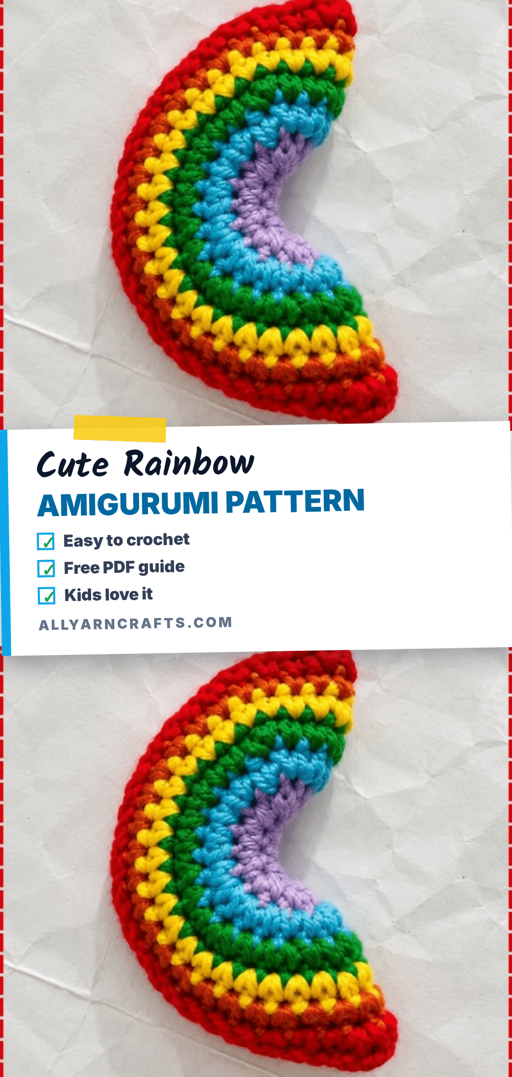 rainbow amigurumi crochet pattern
