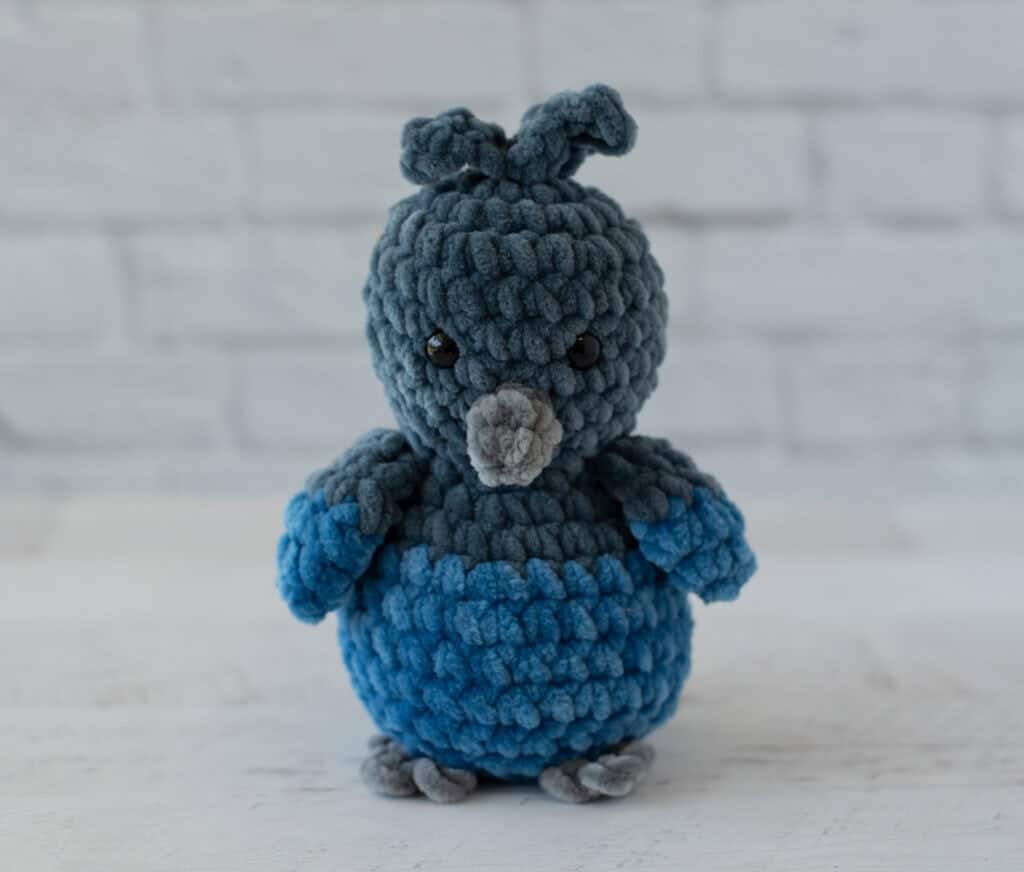 Stellers Jay Amigurumi crochet project crochet project detail 1