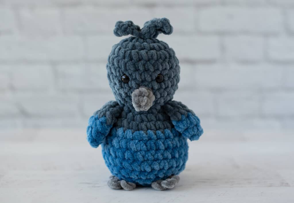Stellers Jay Amigurumi crochet project crochet project detail 4