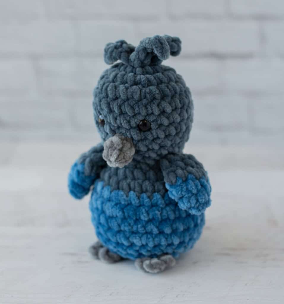 Stellers Jay Amigurumi crochet project crochet project detail 5