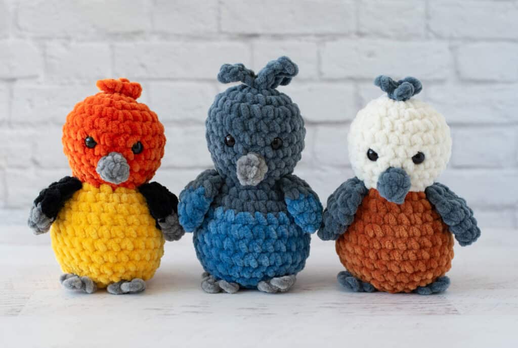 Stellers Jay Amigurumi crochet project crochet project detail 6