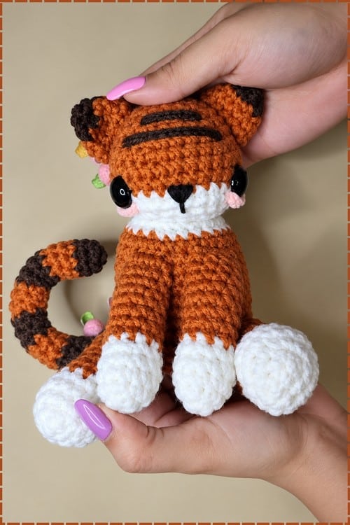 striped tiger amigurumi crochet project crochet project detail 1